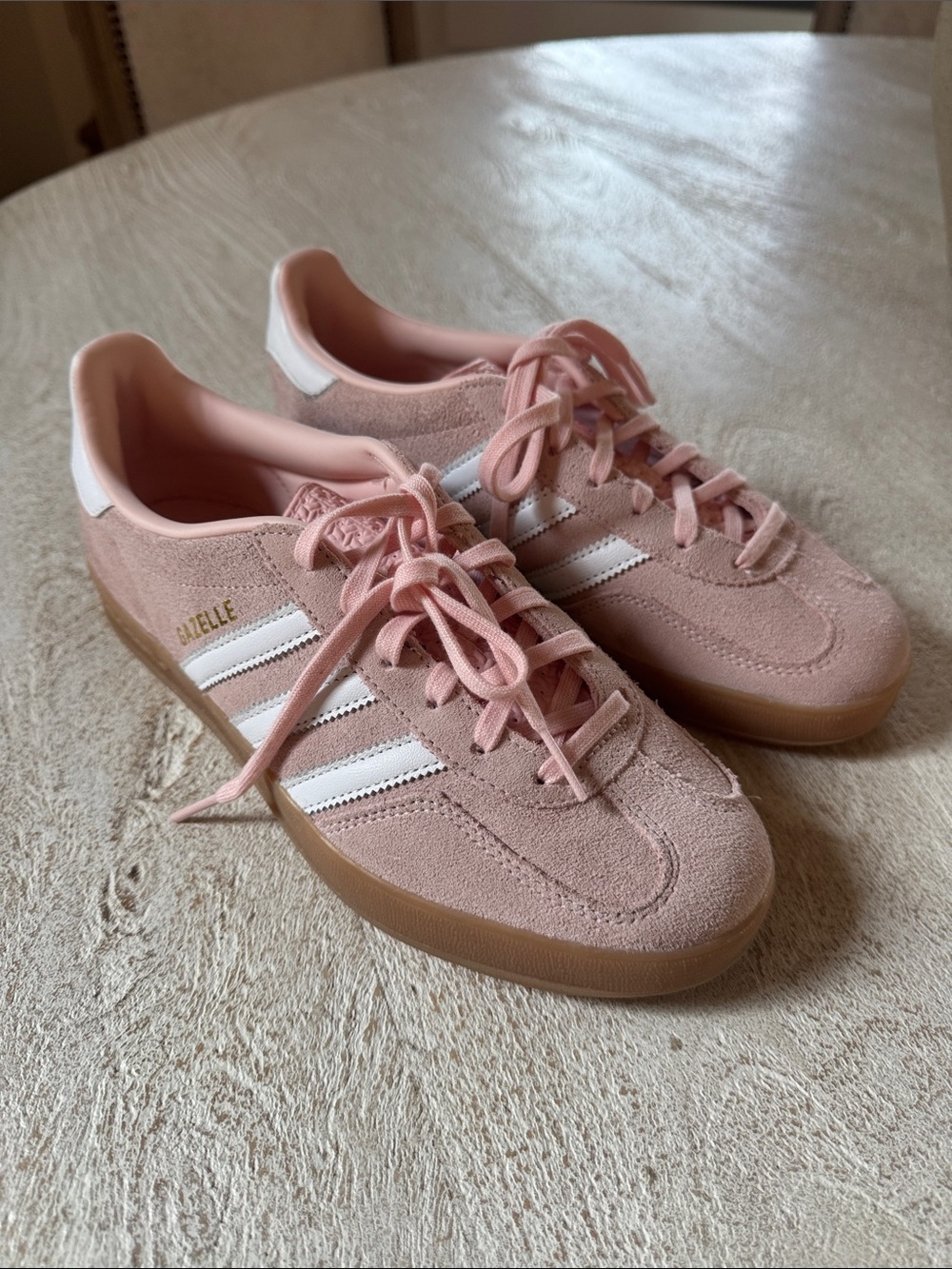 adidas Gazelle Women's Suede Sneakers - Pink & White